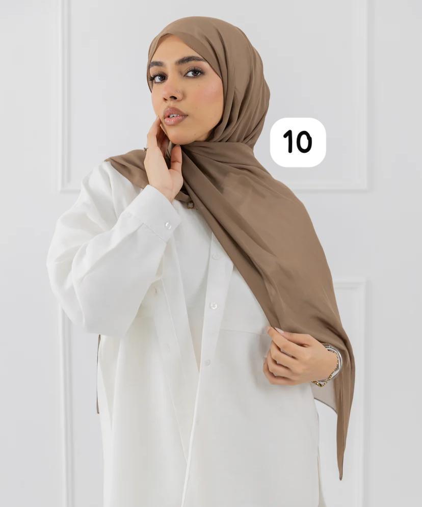 Classic Crepe Chiffon Hijab – Lightweight & Elegant - 70x200 cm