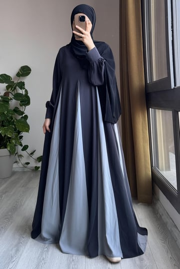 Dilim Garni Dress | Egyptian Silk, One Size, Panelled Flared Style