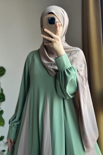 Dilim Garni Dress | Egyptian Silk, One Size, Panelled Flared Style