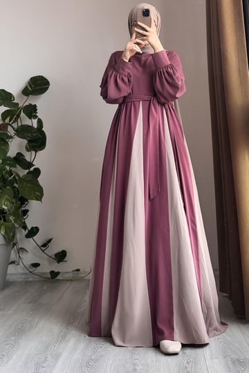 Dilim Garni Dress | Egyptian Silk, One Size, Panelled Flared Style