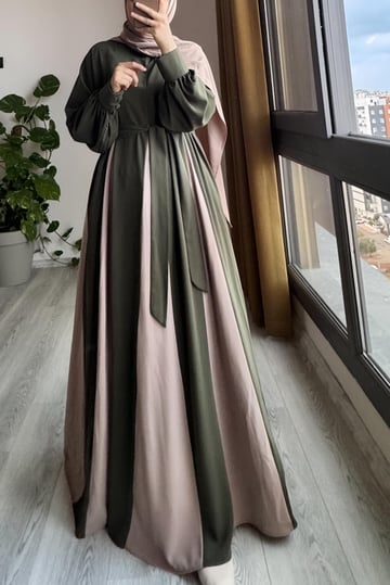 Dilim Garni Dress | Egyptian Silk, One Size, Panelled Flared Style