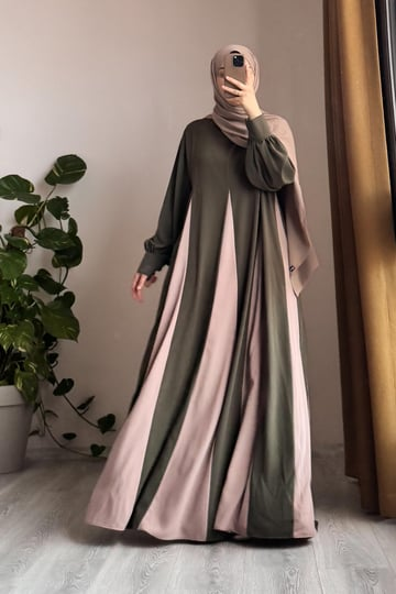 Dilim Garni Dress | Egyptian Silk, One Size, Panelled Flared Style