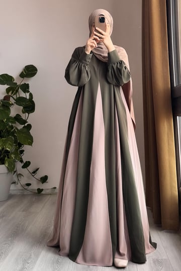 Dilim Garni Dress | Egyptian Silk, One Size, Panelled Flared Style