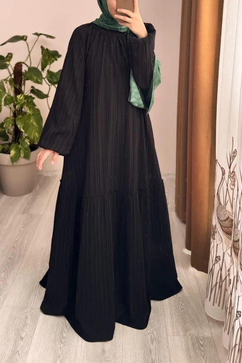 Cotton Dress | 145 cm, One Size, Crinkle Cotton with Belt & Pockets