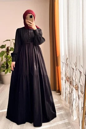 Mihrishah Dress | 145 cm, One‑Size Adjustable, Button‑Down Cotton
