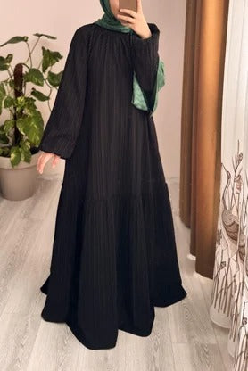Cotton Dress | 145 cm, One Size, Crinkle Cotton with Belt & Pockets