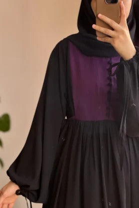 Button‑Front Panel Dress | Egyptian Silk, 145 cm, One Size 38–46