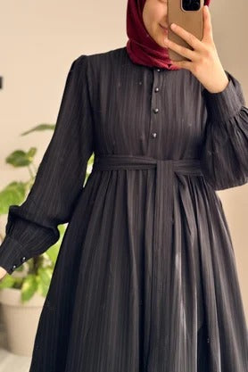 Mihrishah Dress | 145 cm, One‑Size Adjustable, Button‑Down Cotton