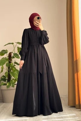 Mihrishah Dress | 145 cm, One‑Size Adjustable, Button‑Down Cotton