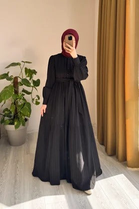 Mihrishah Dress | 145 cm, One‑Size Adjustable, Button‑Down Cotton