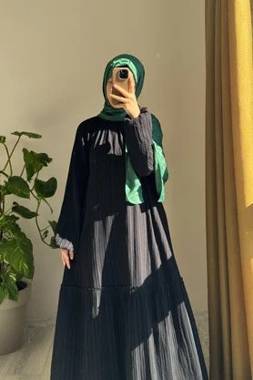 Cotton Dress | 145 cm, One Size, Crinkle Cotton with Belt & Pockets