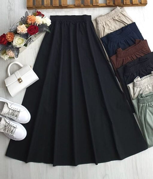KOBYE POCKET ELASTIC WAIST SKIRT C6-6057-01