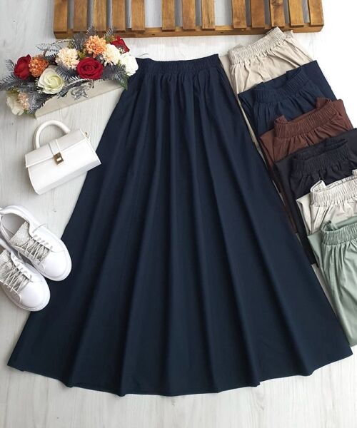 KOBYE POCKET ELASTIC WAIST SKIRT C6-6057-01