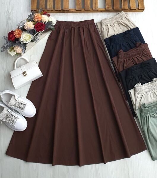 KOBYE POCKET ELASTIC WAIST SKIRT C6-6057-01