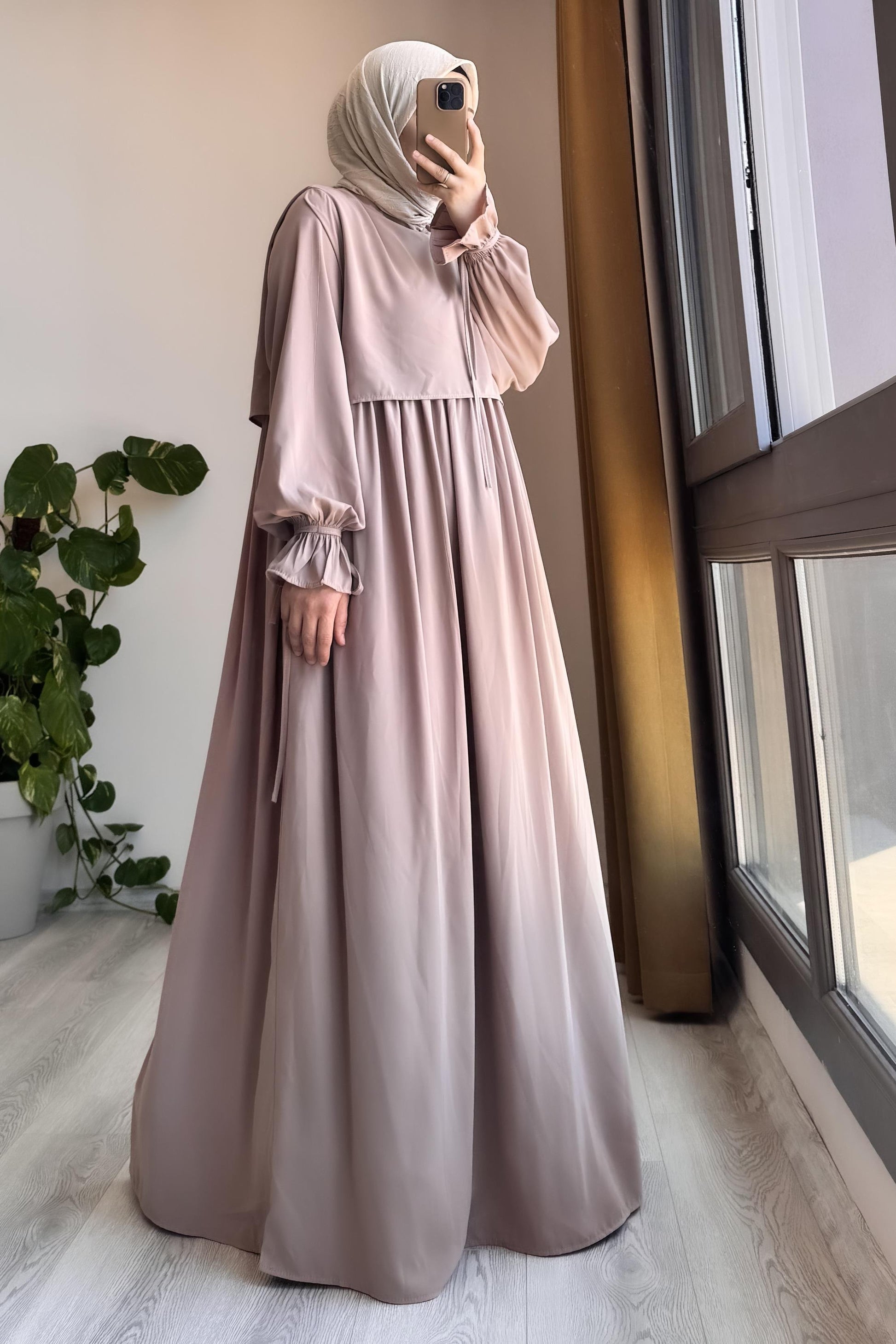 Manolya Dress | Egyptian Silk, One Size, Flared Cut