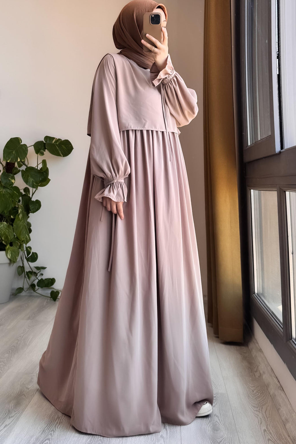 Manolya Dress | Egyptian Silk, One Size, Flared Cut