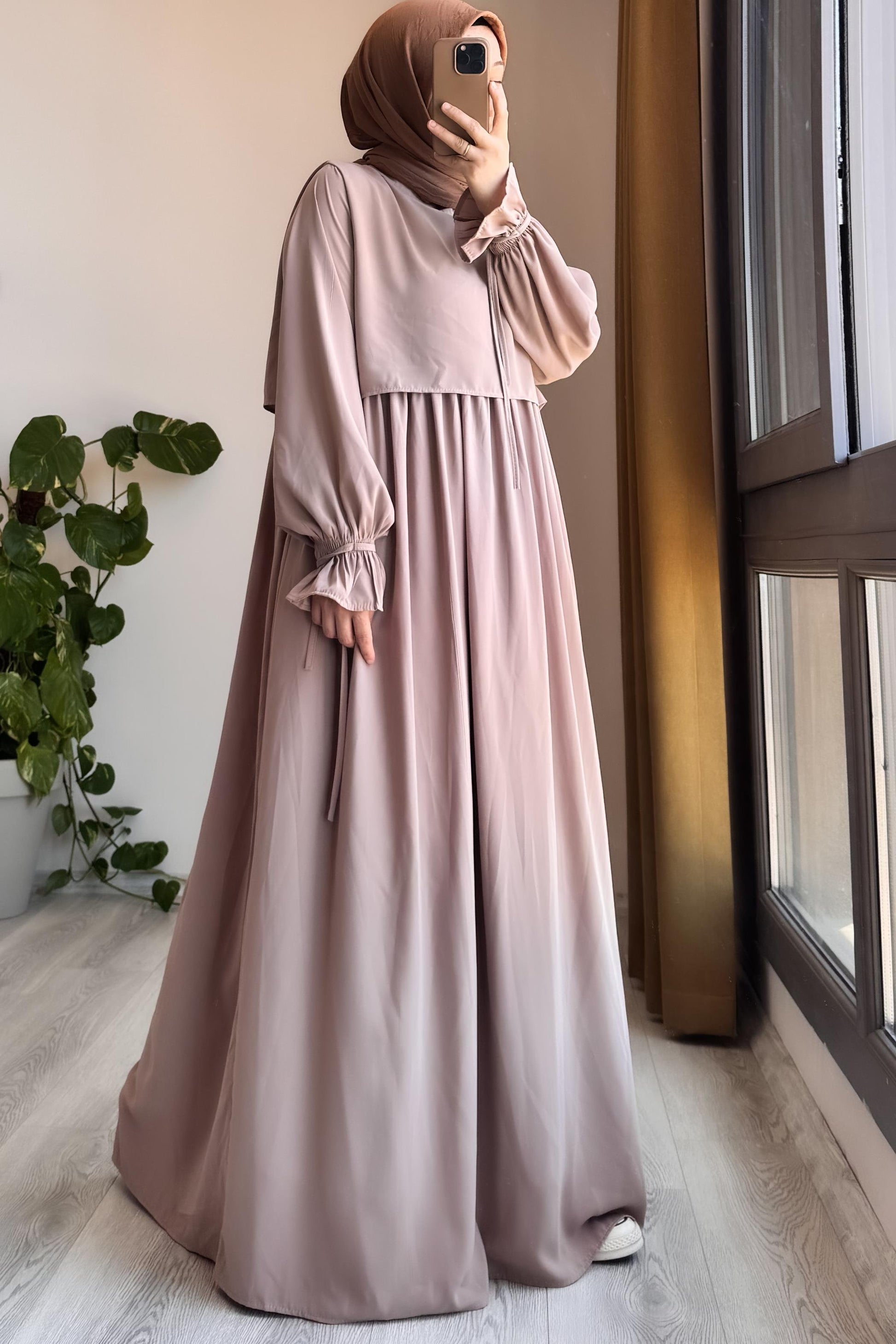 Manolya Dress | Egyptian Silk, One Size, Flared Cut