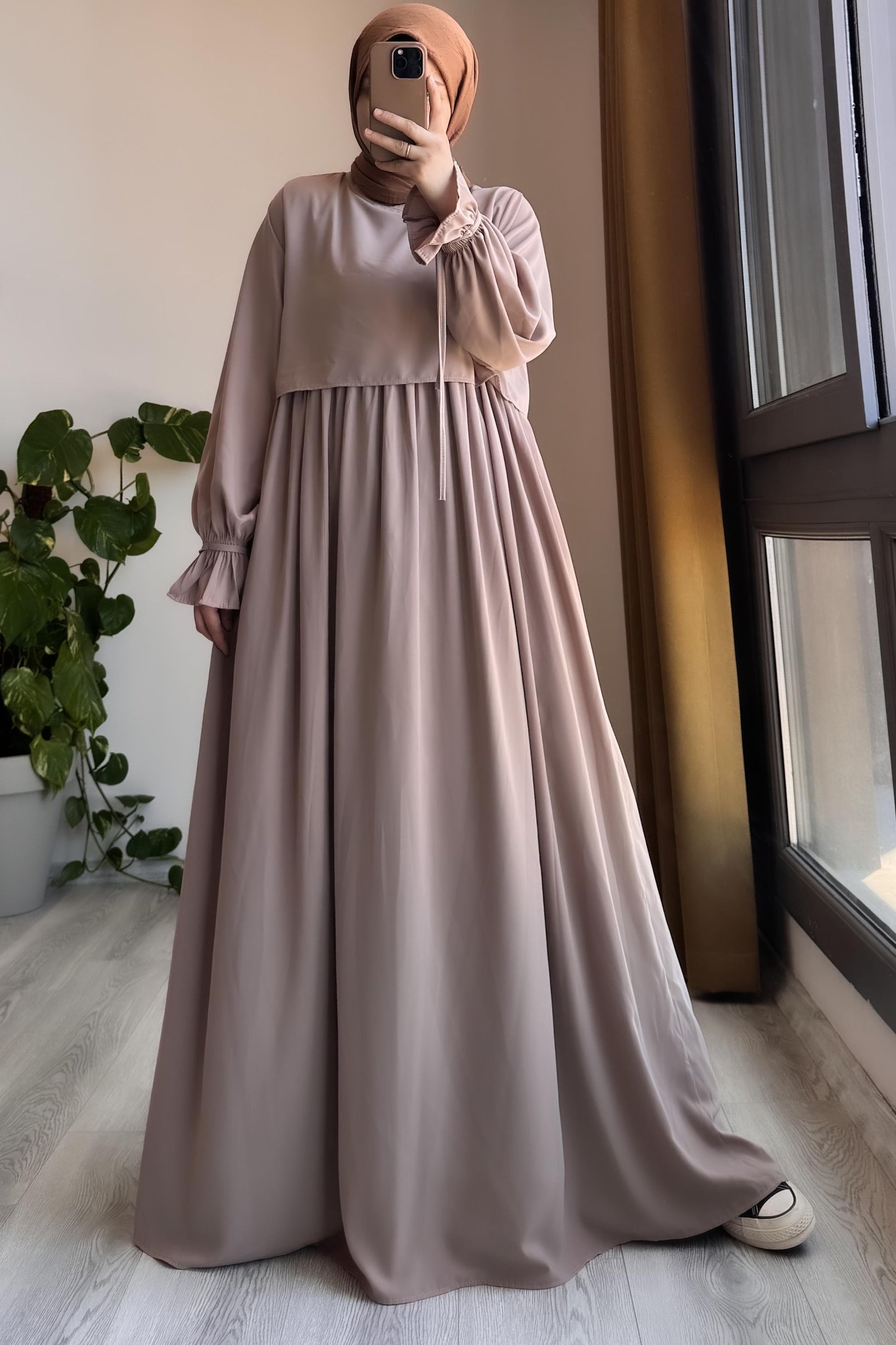 Manolya Dress | Egyptian Silk, One Size, Flared Cut