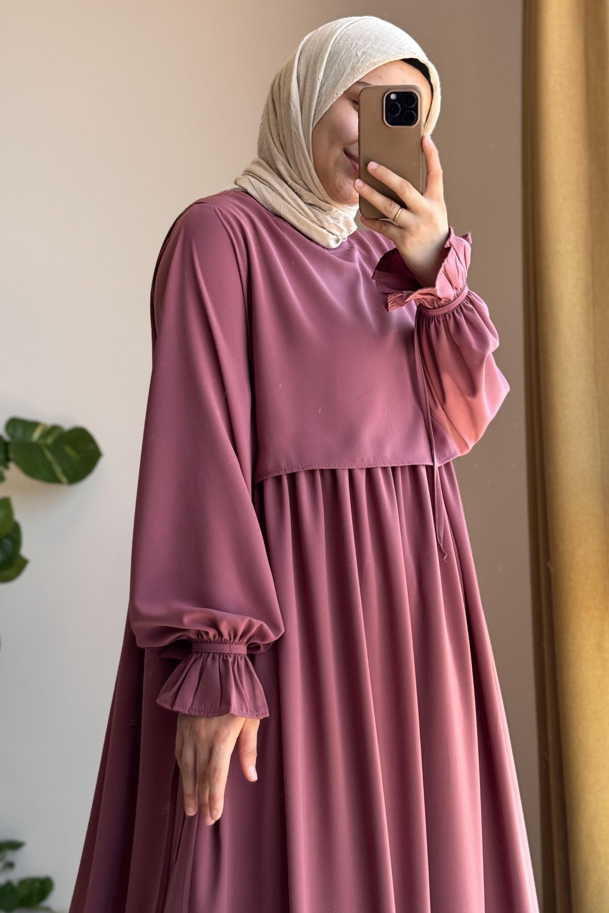 Manolya Dress | Egyptian Silk, One Size, Flared Cut