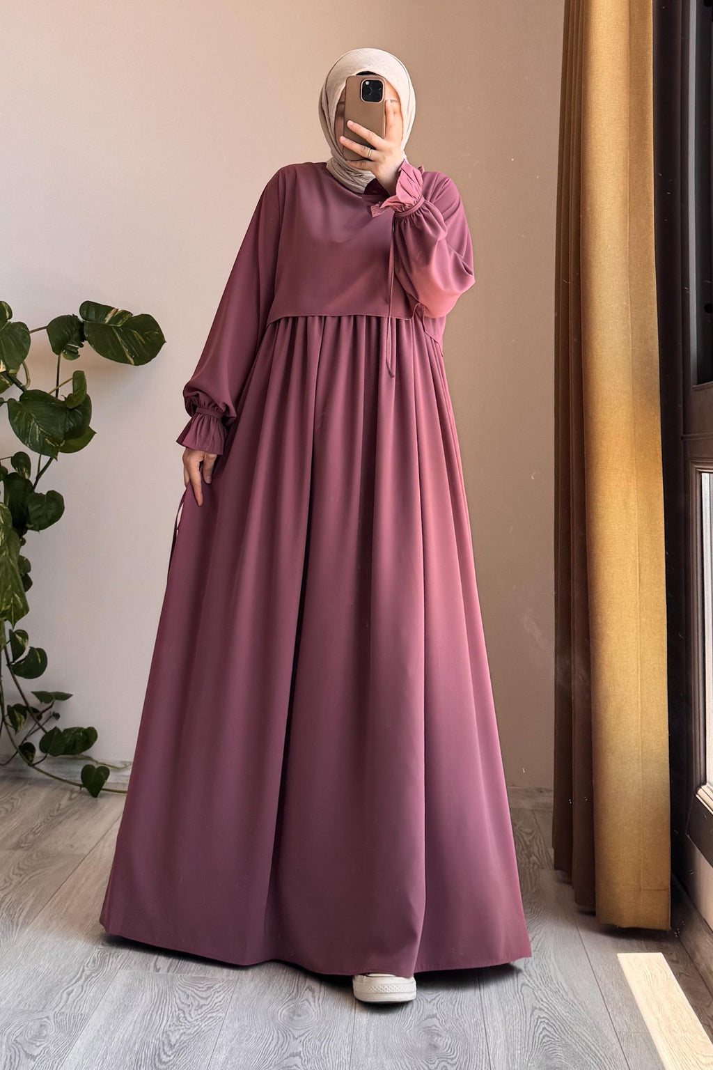 Manolya Dress | Egyptian Silk, One Size, Flared Cut