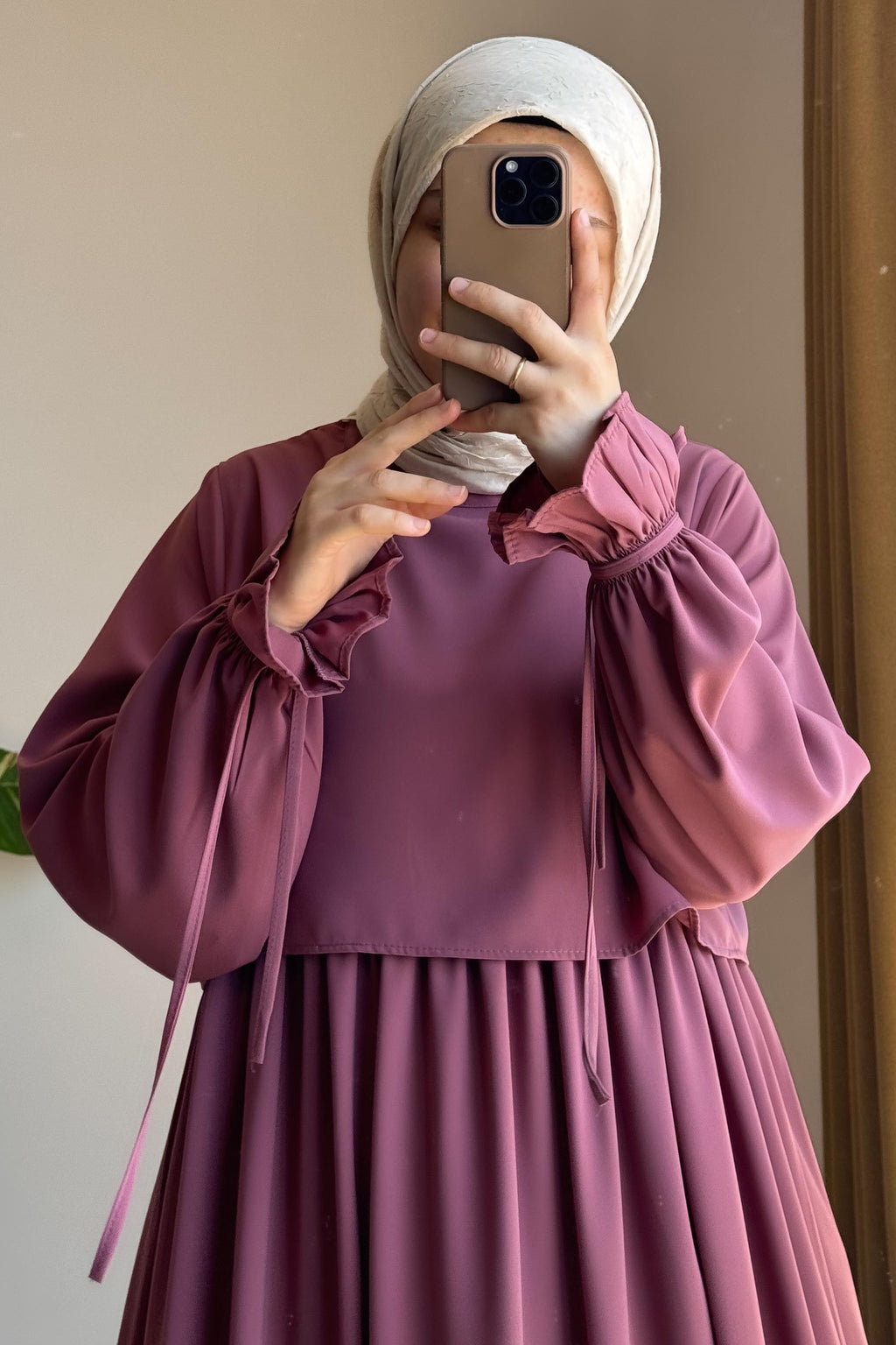 Manolya Dress | Egyptian Silk, One Size, Flared Cut