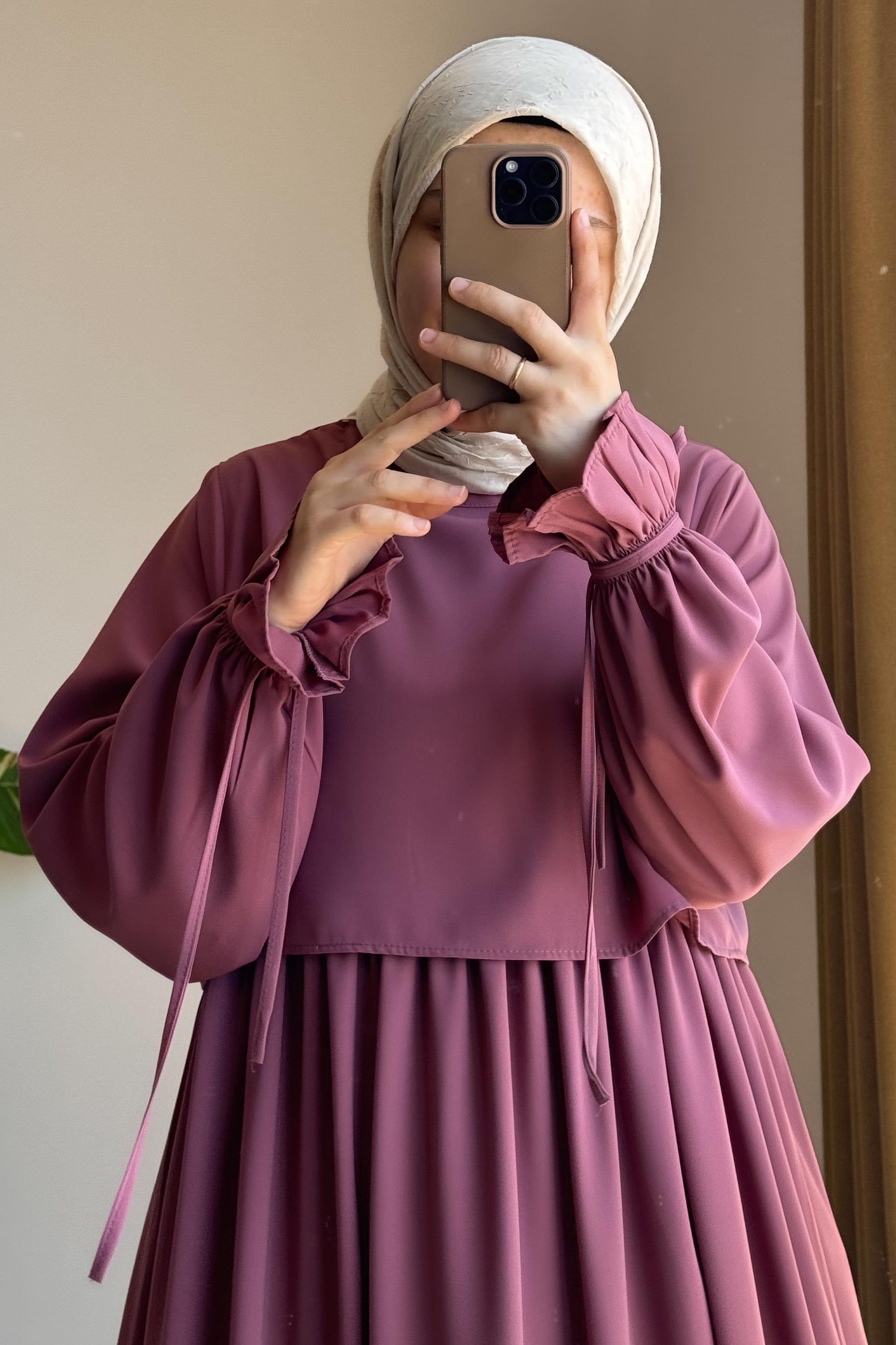 Manolya Dress | Egyptian Silk, One Size, Flared Cut