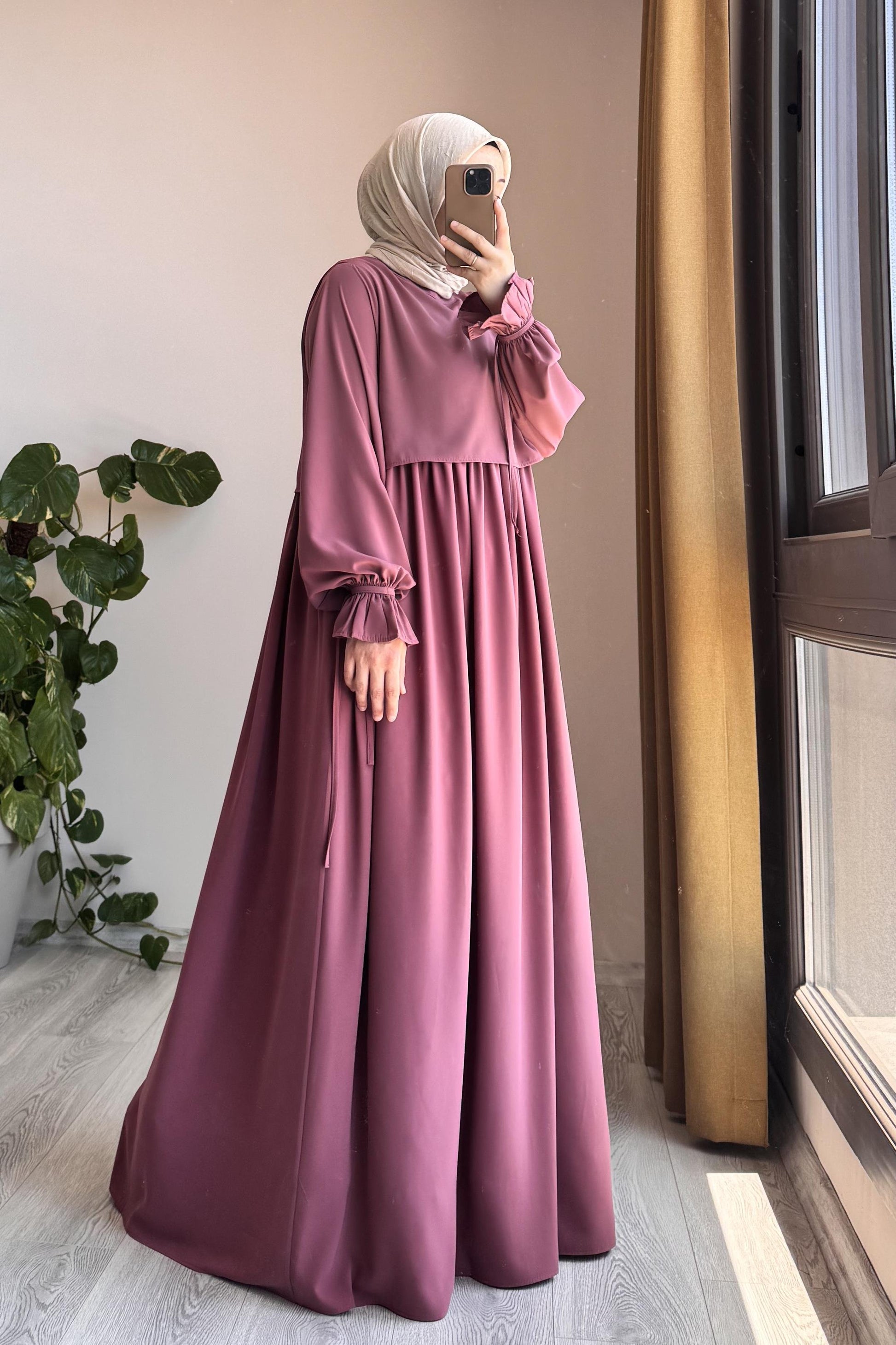 Manolya Dress | Egyptian Silk, One Size, Flared Cut