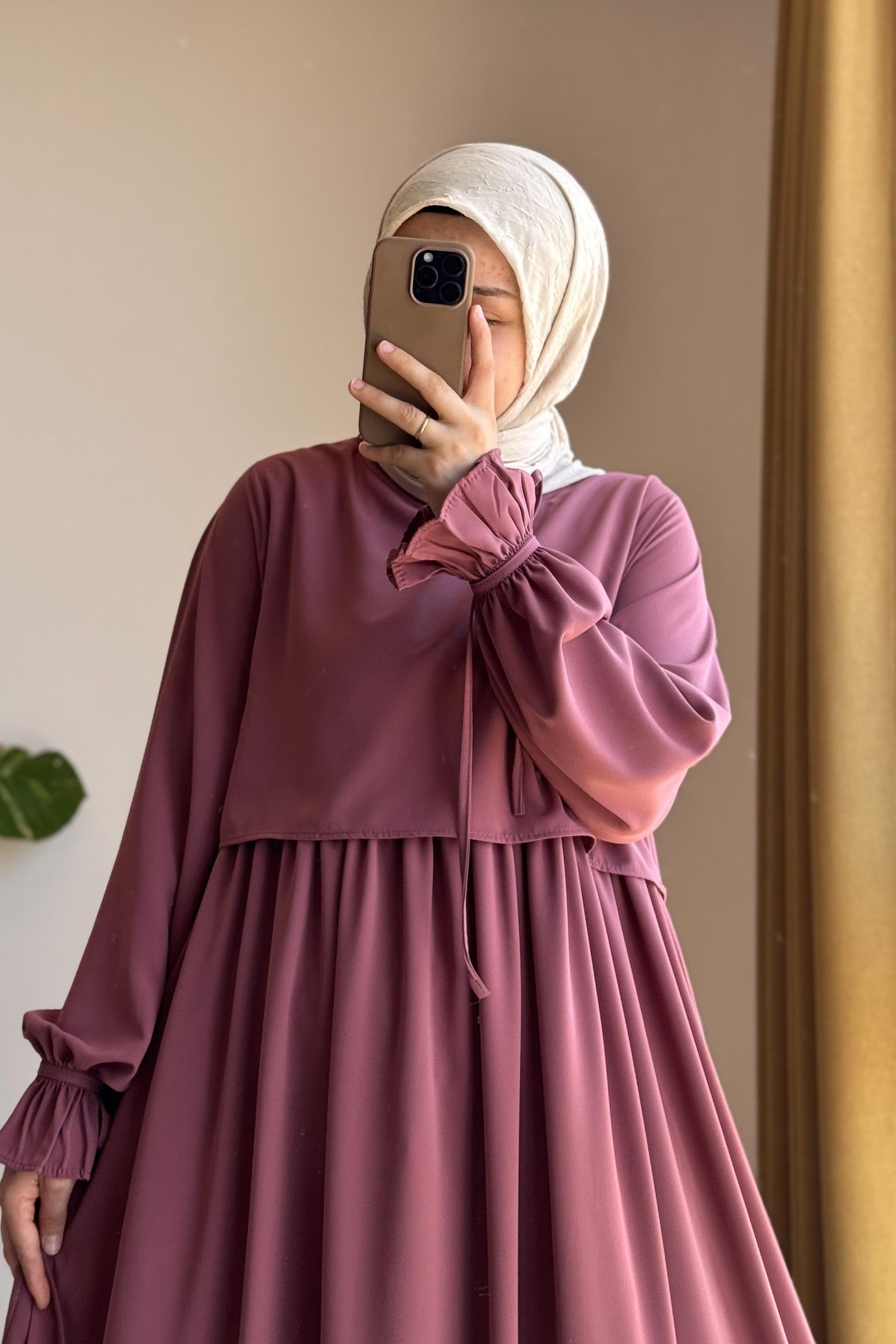 Manolya Dress | Egyptian Silk, One Size, Flared Cut