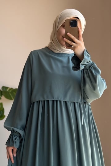 Manolya Dress | Egyptian Silk, One Size, Flared Cut