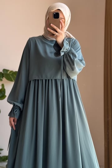 Manolya Dress | Egyptian Silk, One Size, Flared Cut