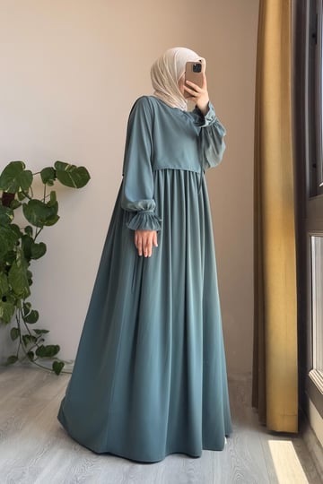 Manolya Dress | Egyptian Silk, One Size, Flared Cut