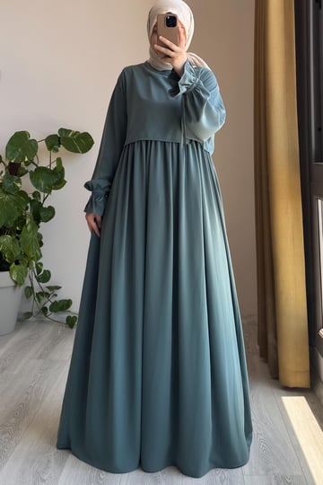 Manolya Dress | Egyptian Silk, One Size, Flared Cut