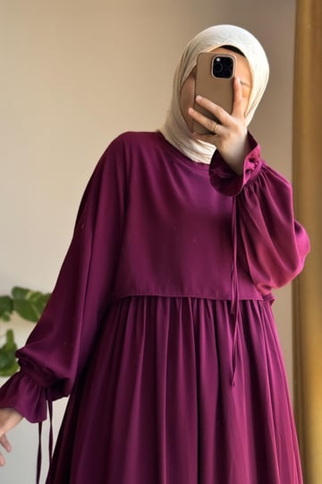 Manolya Dress | Egyptian Silk, One Size, Flared Cut