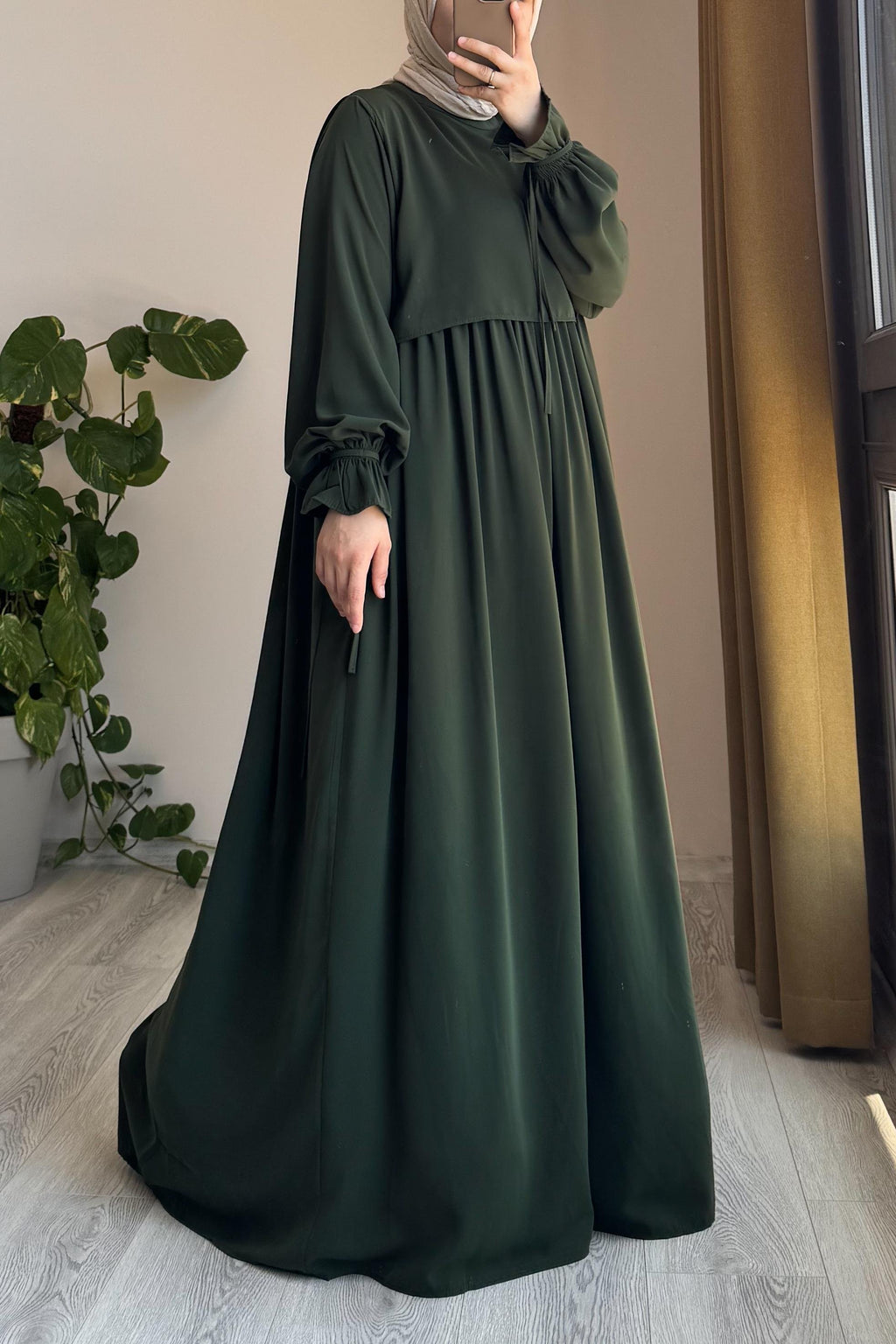Manolya Dress | Egyptian Silk, One Size, Flared Cut