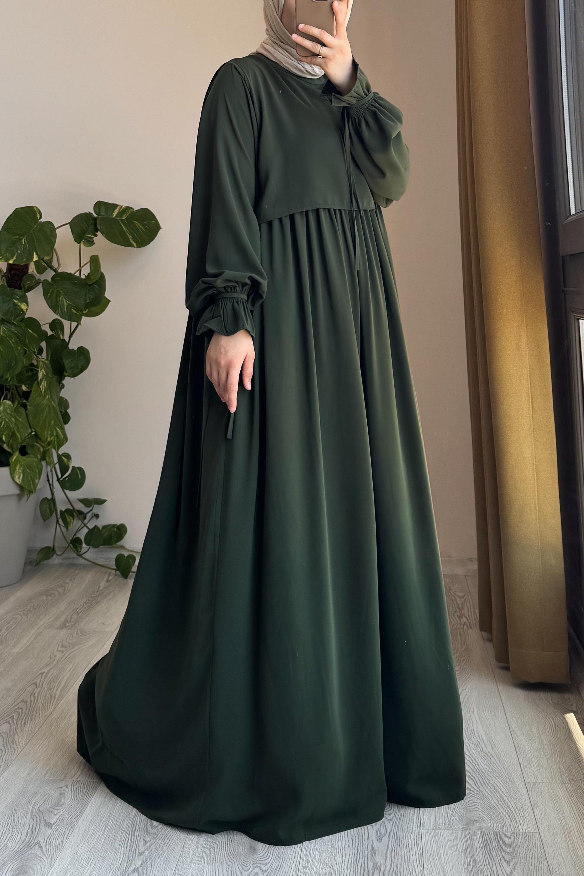 Manolya Dress | Egyptian Silk, One Size, Flared Cut