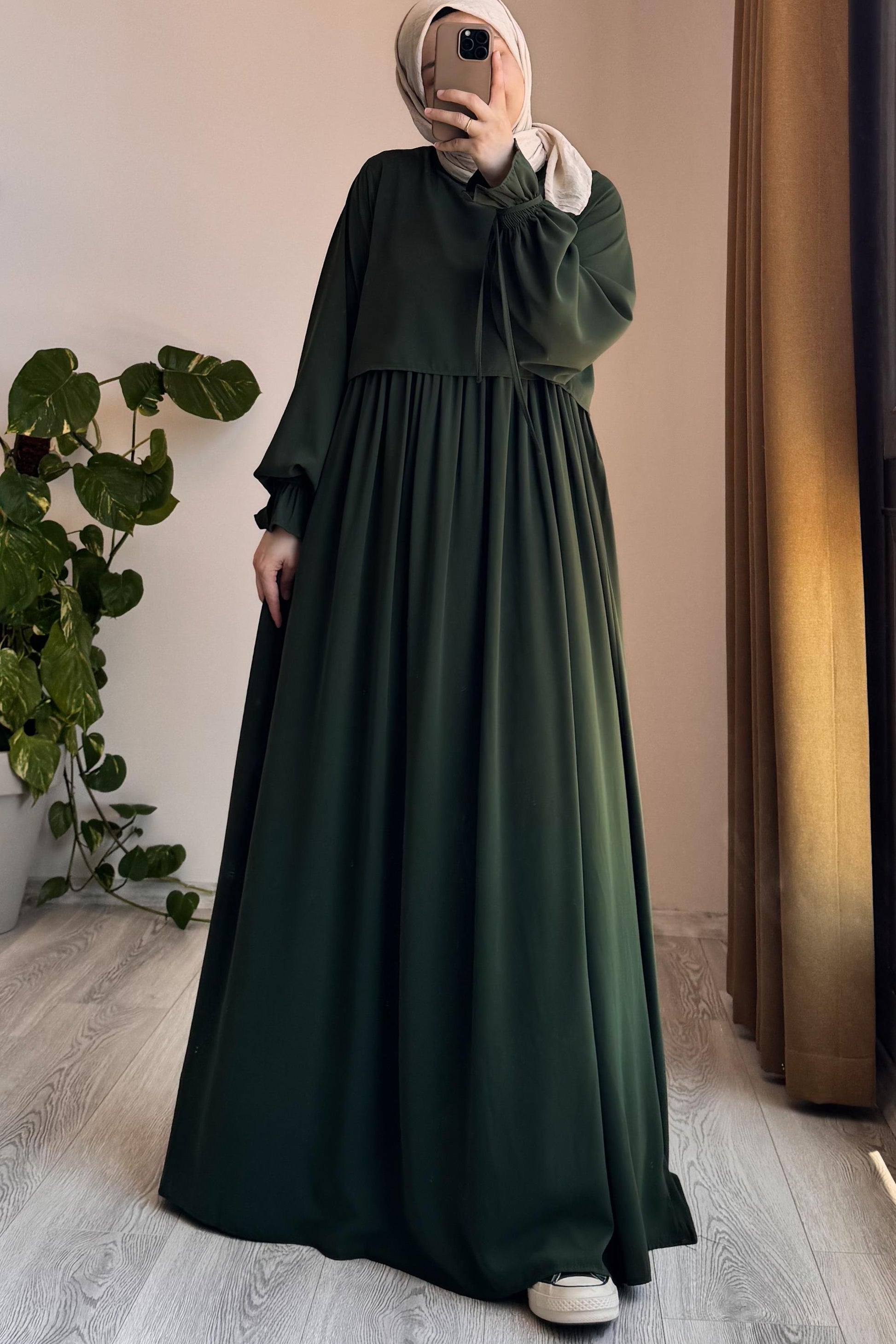 Manolya Dress | Egyptian Silk, One Size, Flared Cut